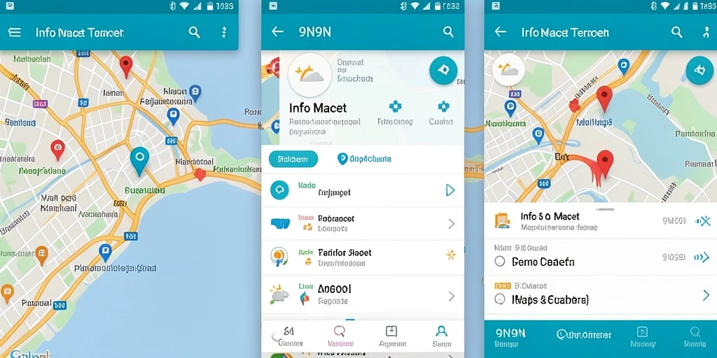 Antarmuka aplikasi 9N9N menampilkan informasi lalu lintas secara real-time.