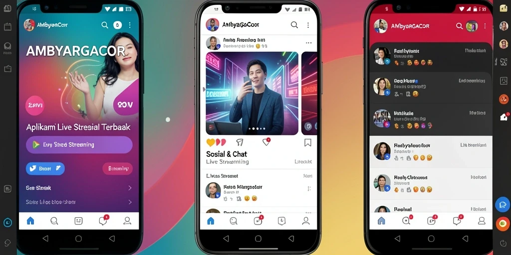 Antarmuka AMBYARGACOR yang memudahkan Live Streaming secara real-time.