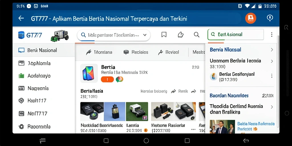 Tampilan antarmuka GT777 yang sederhana dan informatif.